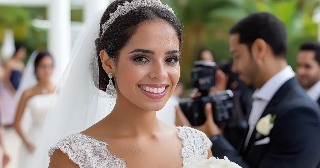 Bridal receiving facial treatment in Madison, AL